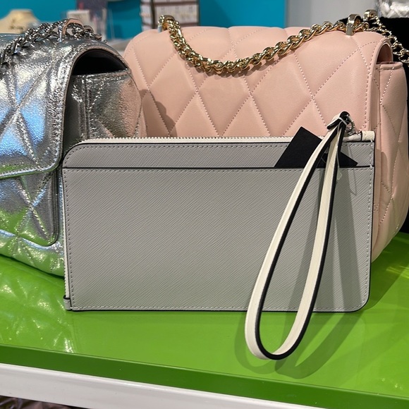 Kate Spade Lucy Medium L-Zip Wristlet 
COLOR: Platinum Grey Multi 
NWT - Picture 8 of 16